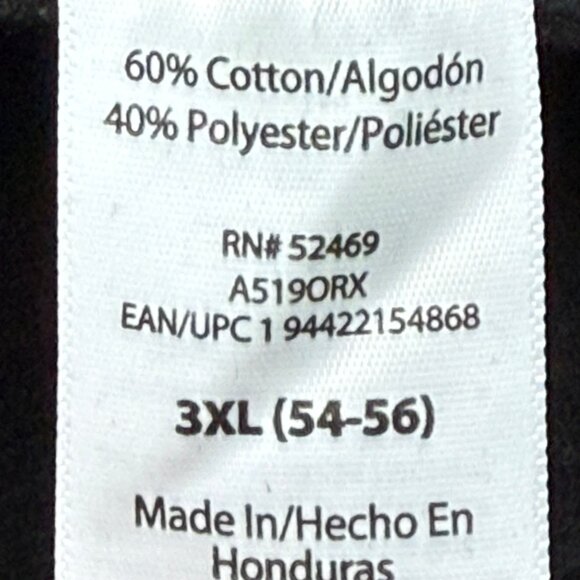 Athletic Works Men's Fleece Black Sweatshirt 3XL (54-56) Moisture Wicking NWT - Picture 8 of 10